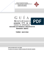 Deestudiopara: Presentar de La Nociones de Finanzas Y Presupuestos Semestre 2023/2 Matutino