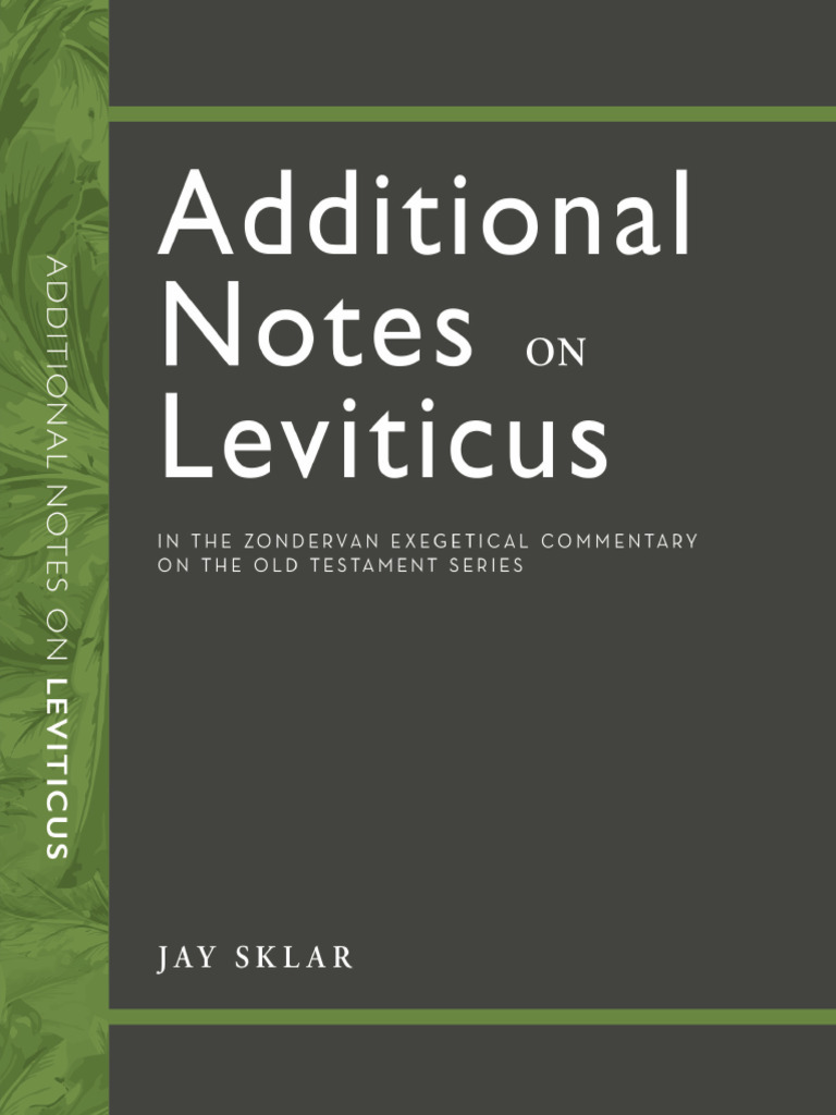 00 Leviticus Additional Notes Book | PDF | Bible | Hebrew Bible