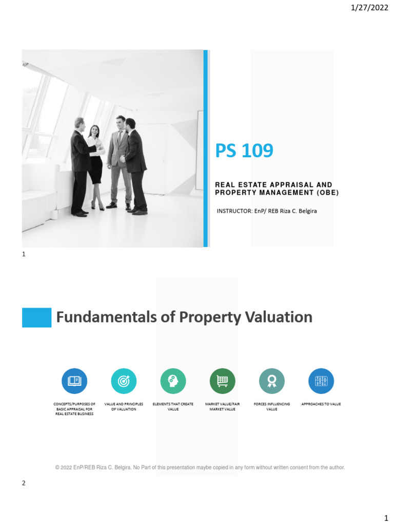 PS 109 Module 1 | PDF | Real Estate Appraisal | Taxes