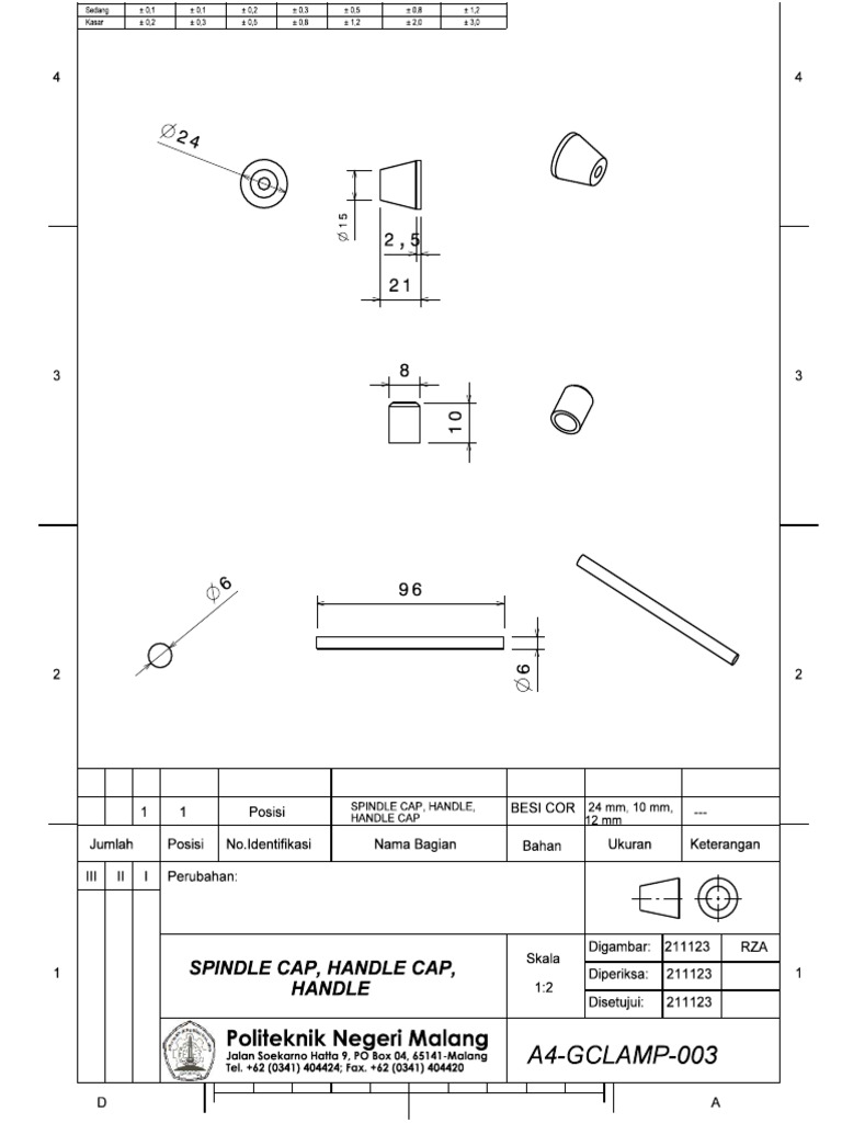 Spindle Cap, Handle Cap, Handle | PDF