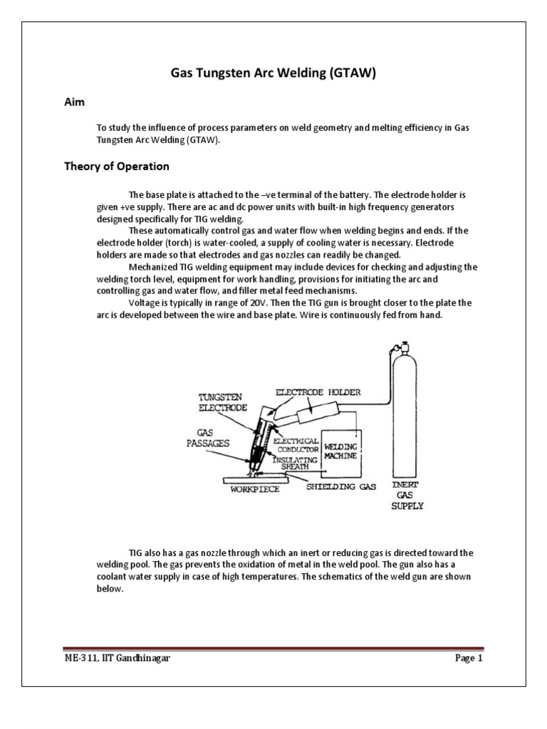 Gas Tungsten Arc Welding Welding Materials