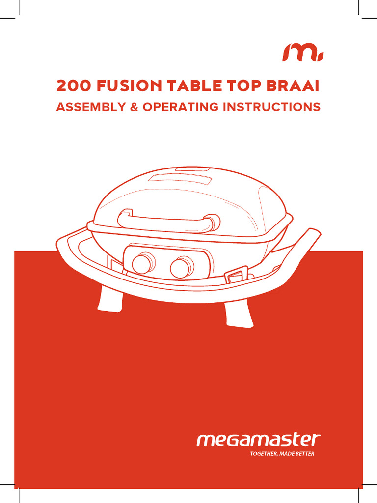 Megamaster 200 Table Top Braai Guide | PDF | Barbecue Grill | Liquefied ...