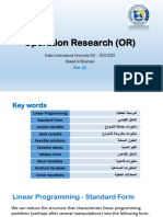 Operation Research (OR) - Lecture 3