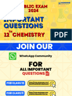 12th Chemistry Last Minute Important Questions