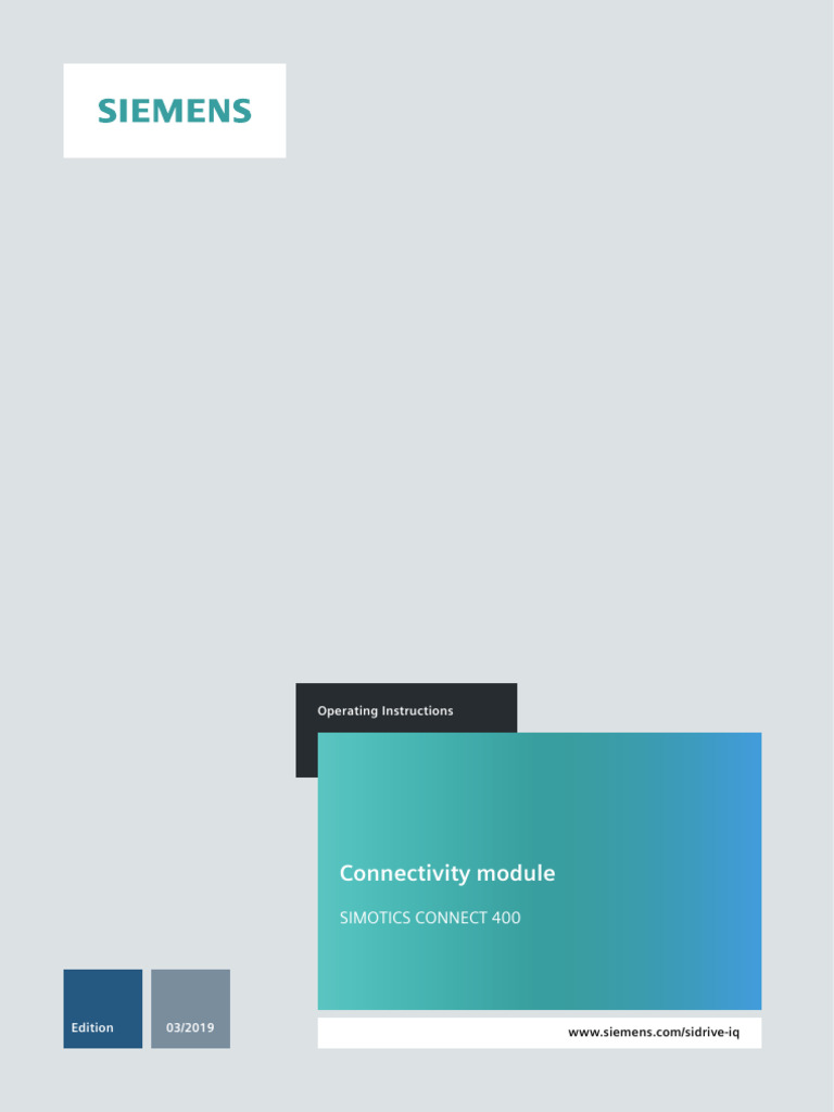 Siemens - Simotics Connect 400 - Manual | PDF | Port (Computer ...