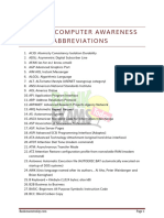 List of Computer Awareness Abbreviations