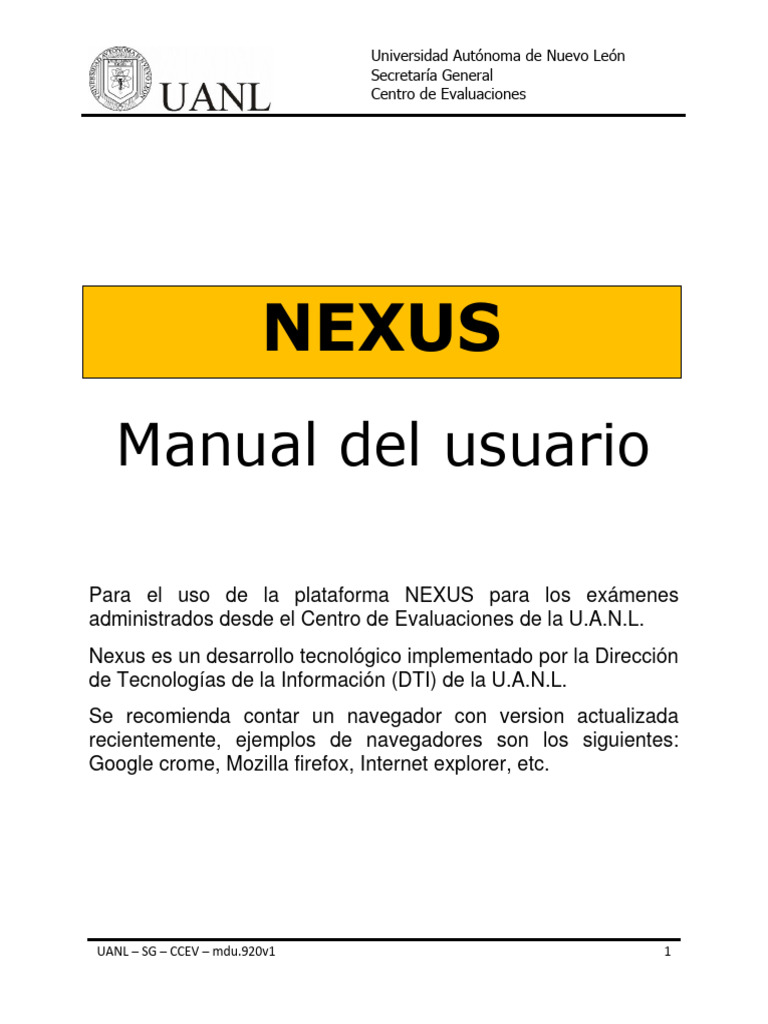 Ingreso y uso de Nexus UANL | PDF | Contraseña | Software
