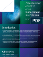 Procedure For Effective Crisis Management Intervention