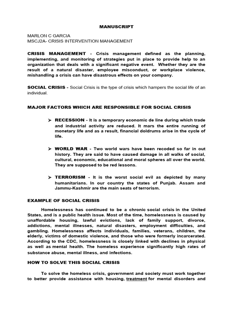 Crisis Management Strategies Explained | PDF | Finance & Money ...