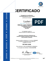 Certificado ISO9001 Torre Layher ZIFA