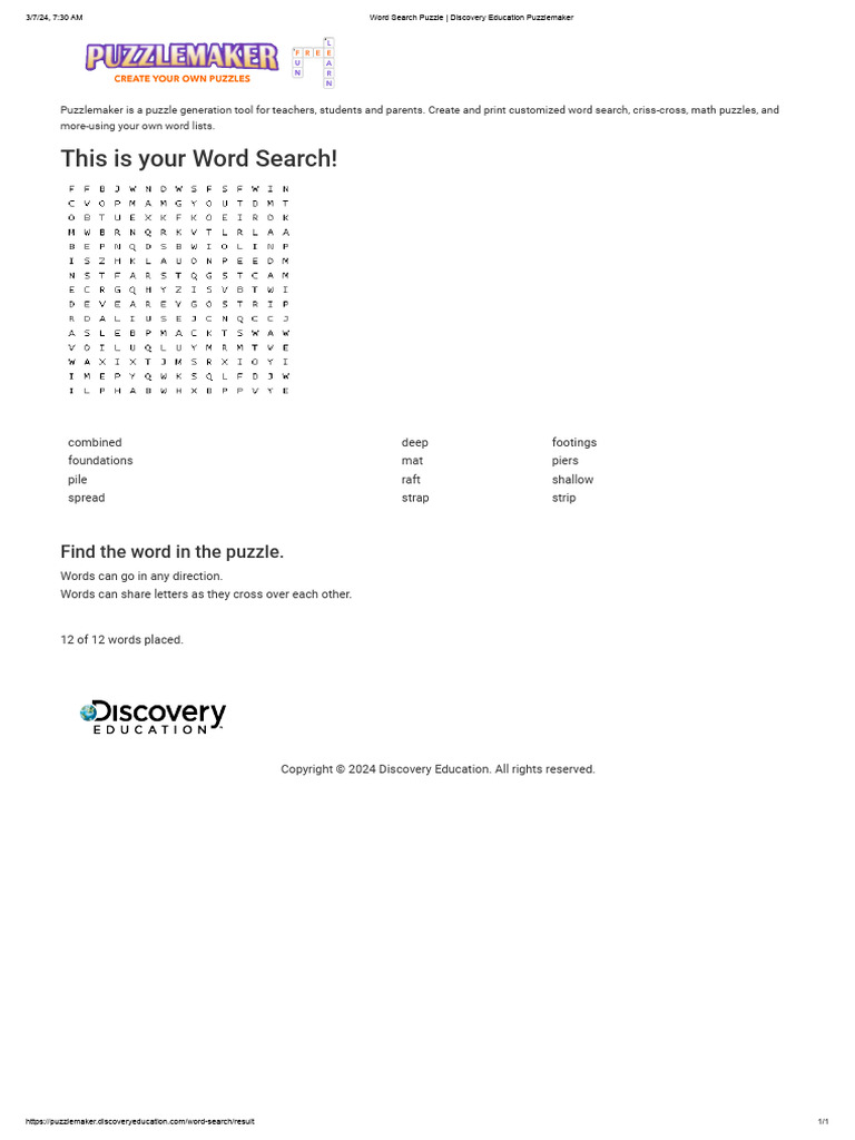 Puzzlemaker.com For Free