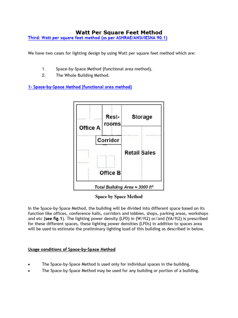 Lesson 3 Watt Per Square Feet Method PDF