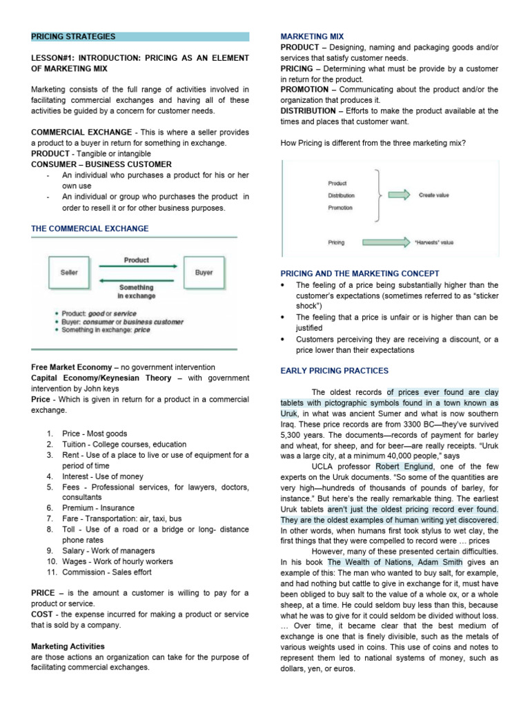 Effective Pricing Strategies Overview | PDF | Pricing | Value (Economics)