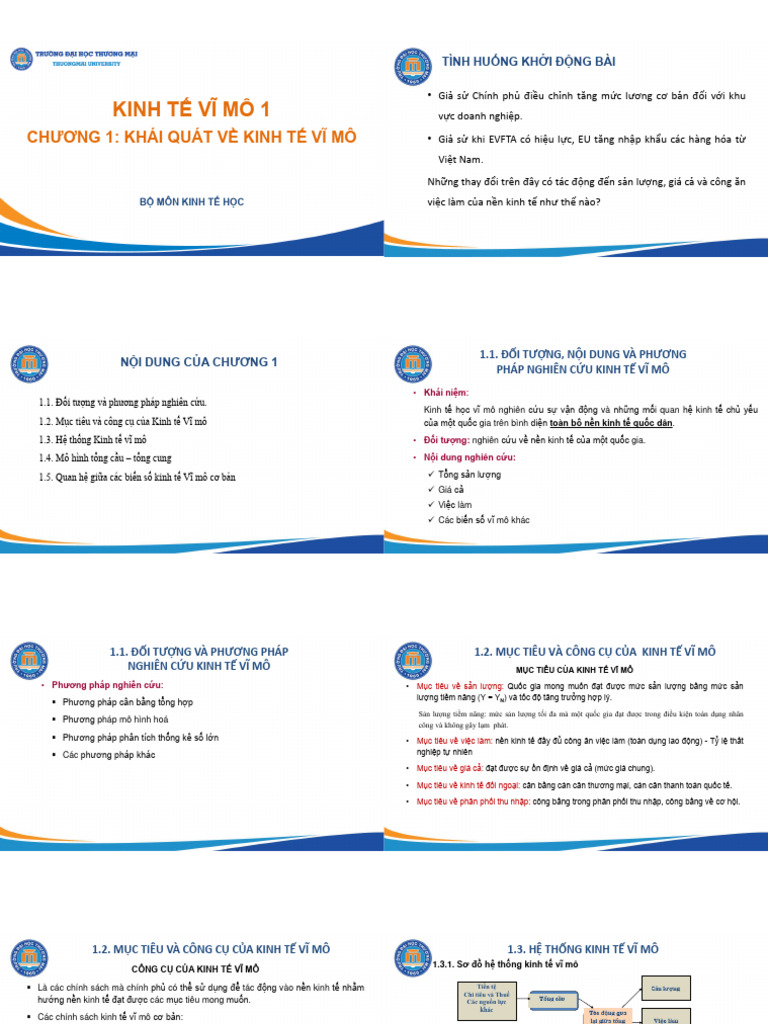 Slide Kinh Tế Học Vĩ Mô | PDF