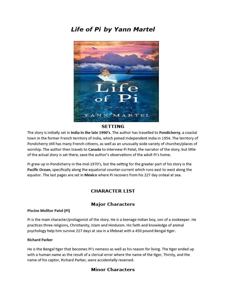Spark Notes Life Of Pi