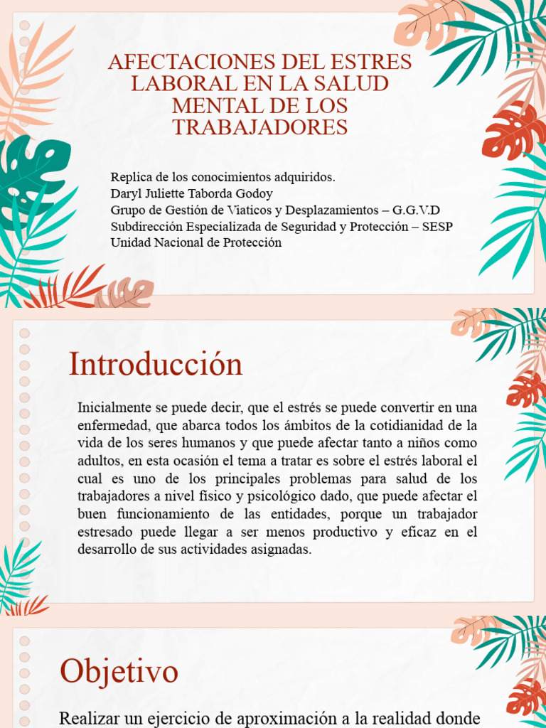 Afectaciones Del Estres Laboral en La Salud Mental | PDF | Estrés ...