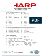 Worksheet 5 Trigonometry - Compound Angles Grade 12 Maths