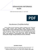 Prinsip Kerahasian Informasi