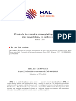 Etude de La Corrosion Atmospherique Du Z