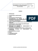 GP 01 BR - Certificação Da Qualidade Ago 2009