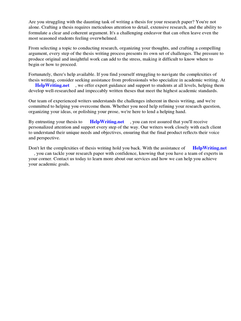 How To Do A Research Paper Thesis | PDF | Essays | Academic Publishing