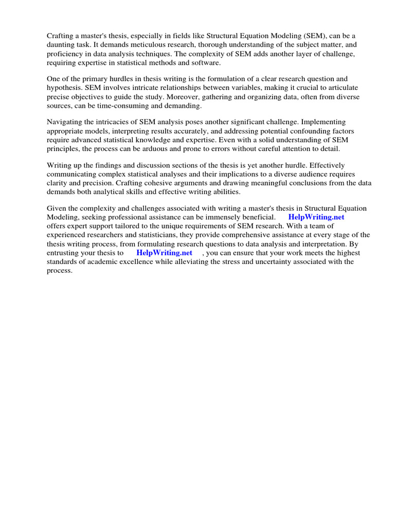 Master thesis structural equation modeling pdf structural equation