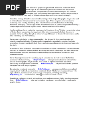 Thesis Proposal Graphic Design