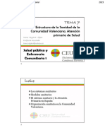 Tema 7 - Estructura de La Sanidad de La Comunidad Valenciana.