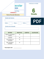 Sexto Grado Examen Trimestral 2 2023 2024