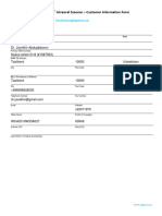 Customer Information Form 