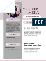 Curriculum Vitae de Mujer Profesional Con Foto Femenino Rosa