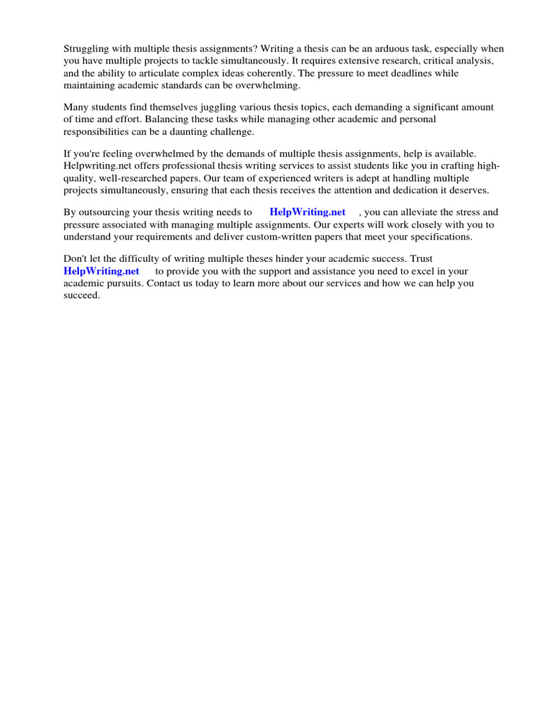How do you say multiple thesis download free pdf thesis essays