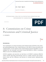 Commission On Crime Prevention and Criminal Justice - International Fora For The Protection, Promotion and Enforcement of Human Rights