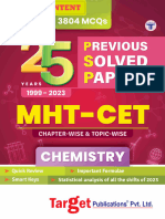 MHT-CET Chemistry Previous Solved Papers (PSP) - Sample Content