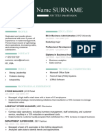 254 Personal Resume Sample