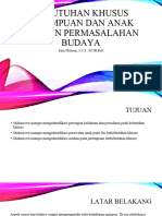 Kebutuhan Khusus Perempuan Dan Anak Dengan Permasalhan Budaya