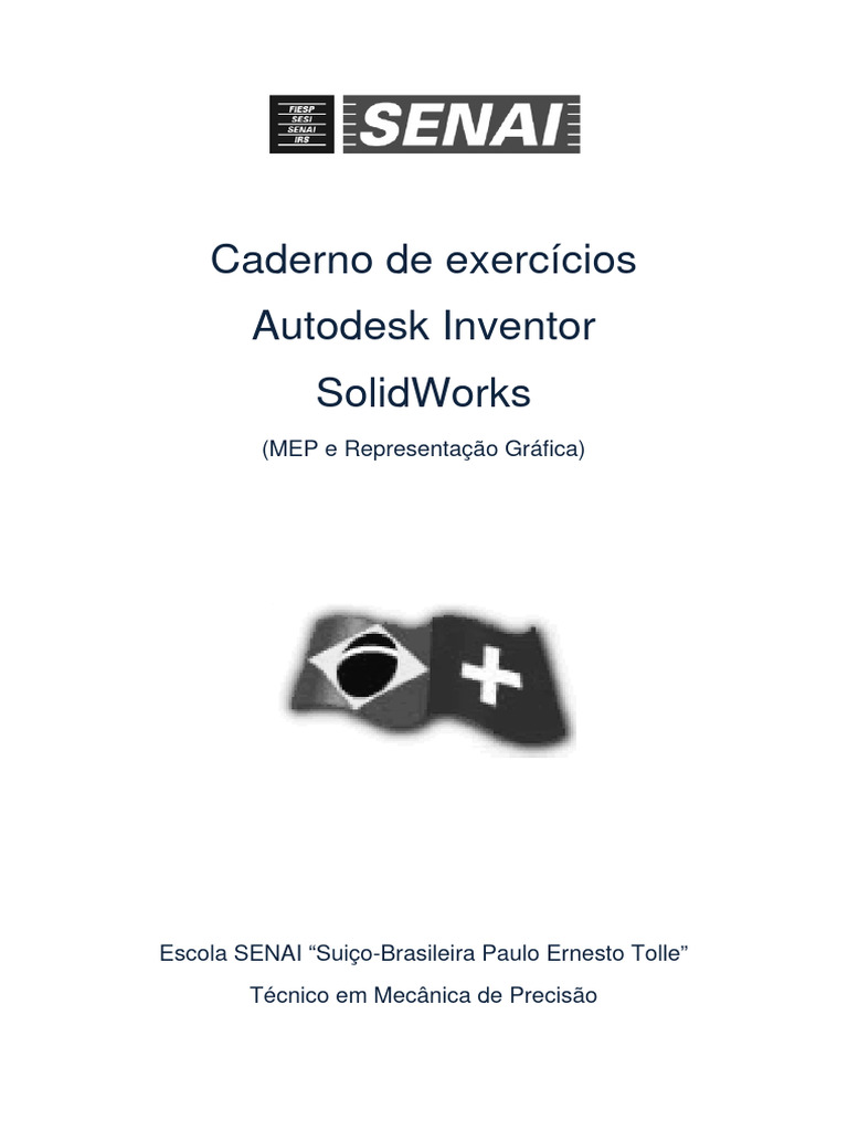 Caderno de Exercícios: Inventor e SolidWorks | PDF | Metais | Ferro