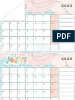 Calendario Doodle Lettering Pared 2023