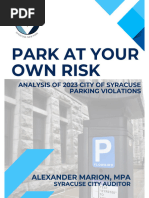 Syracuse City Auditor: Park at Your Own Risk