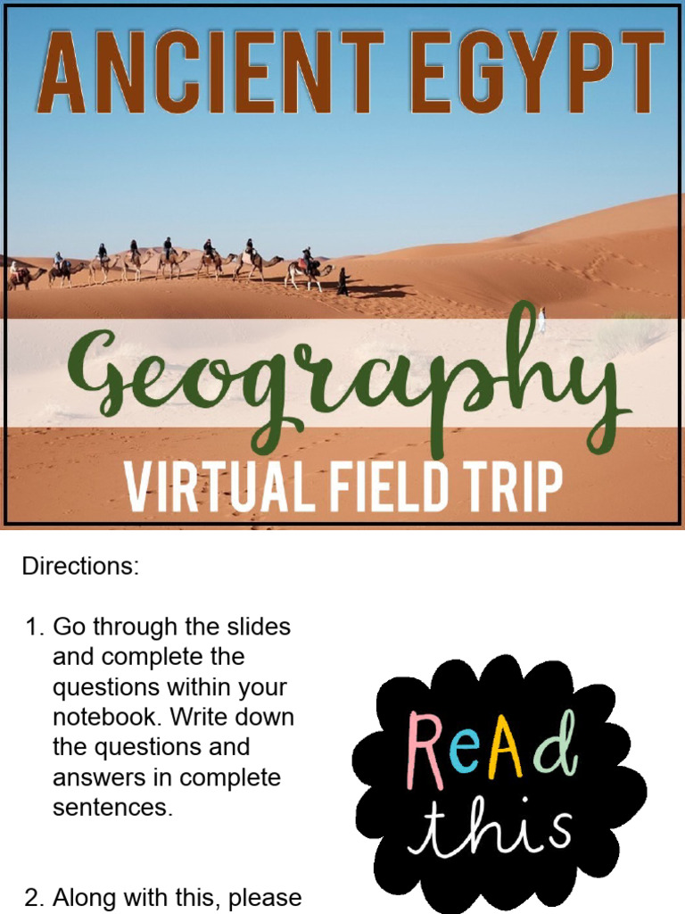 Ancient Egypt Geography Virtual Field Trip + Notes | PDF | Travel ...