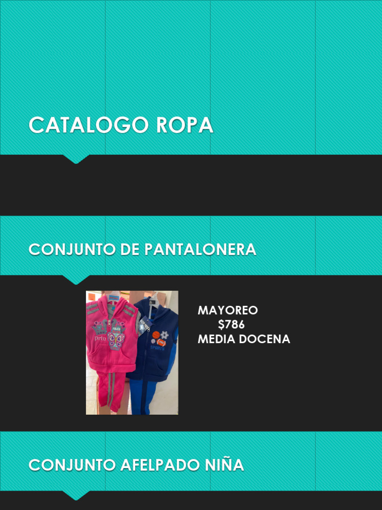 Catálogo de Ropa al Mayoreo | PDF