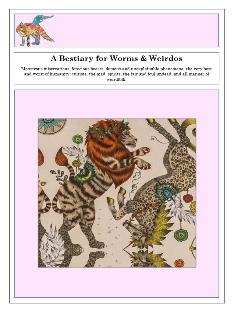 A Bestiary For Worms & Weirdos | PDF | Law