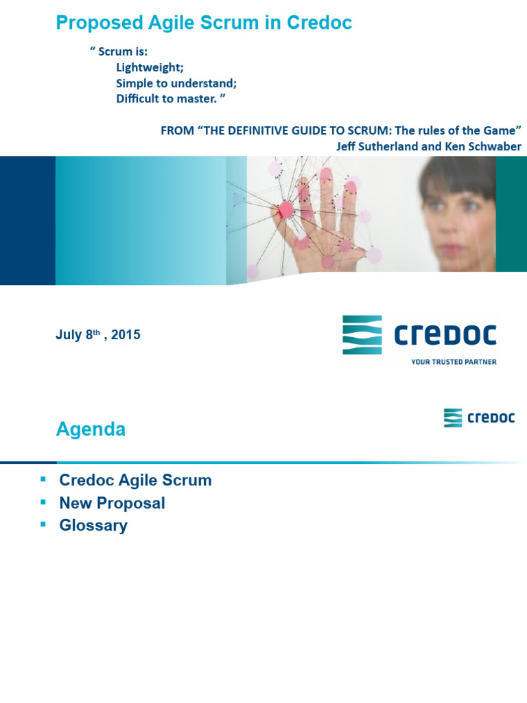 Agile Scrum Implementation Proposal for Credoc | PDF | Scrum (Software ...