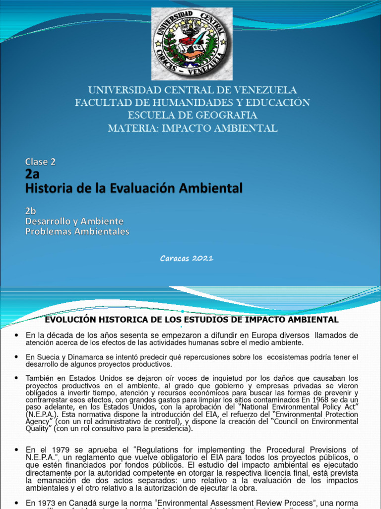 Evaluación de Impacto Ambiental y Contaminación | PDF | Evaluación de ...