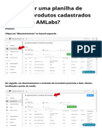 Como Obter Uma Planilha de Excel Dos Produtos Cadastrados No Sistema AMLabs