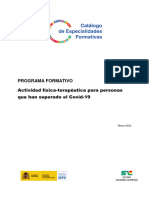 Actividad Fisica Terapeutica para Personas Que Han Superado Covid 19