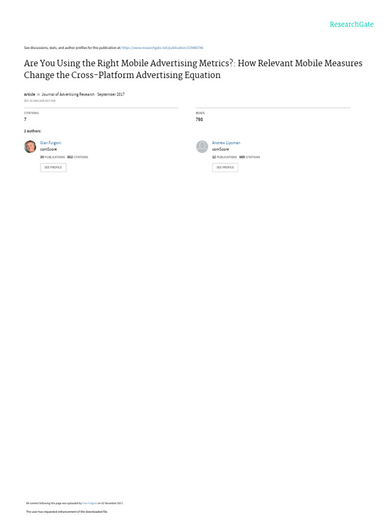 Are you using the right mobile advertising metrics how relevant mobile