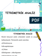 Analitik II - Titrasyon-1. Hafta