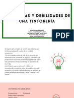 Fortalezas y Debilidades de Una Tintorería