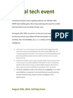 Virtual Tech Events